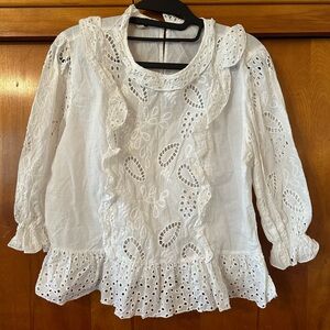 Embroidered White Zara Blouse